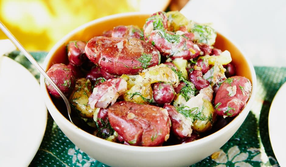 Dilly New Potato Salad with Summer Sausage