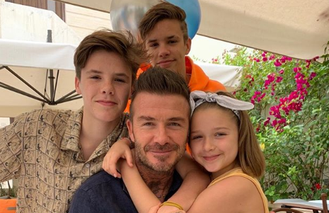 Victoria and Romeo Beckham pay sweet tribute to 'best dad in the world' to mark Father's Day