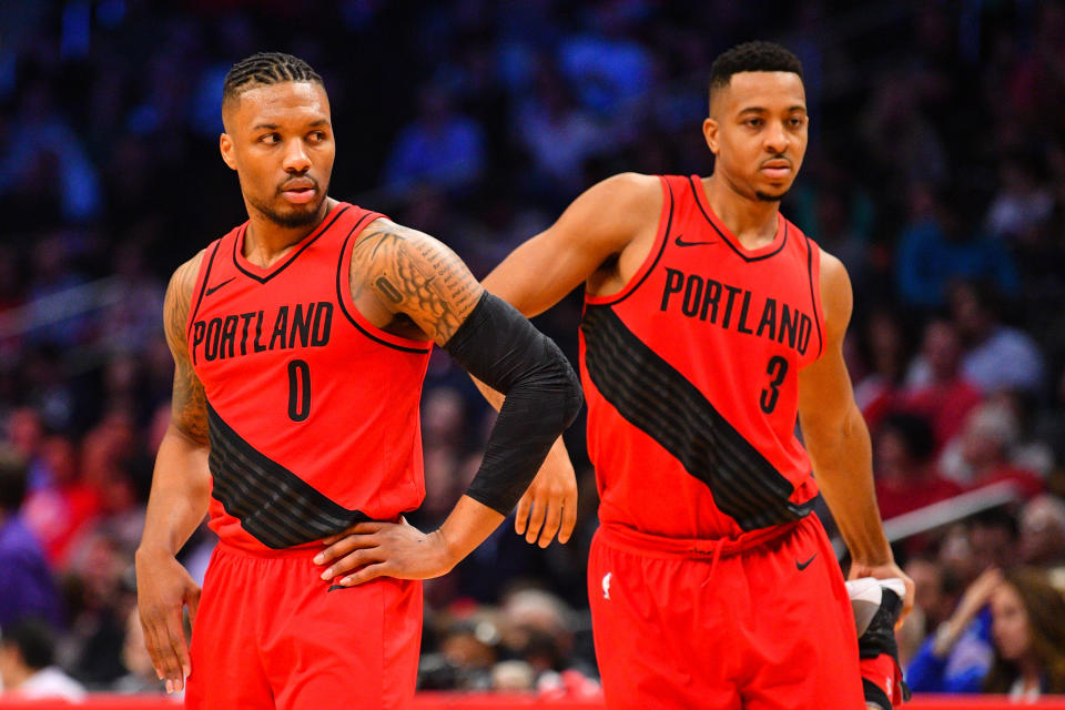 Damian Lillard and C.J. McCollum form one of the NBA’s best backcourts. (Getty)