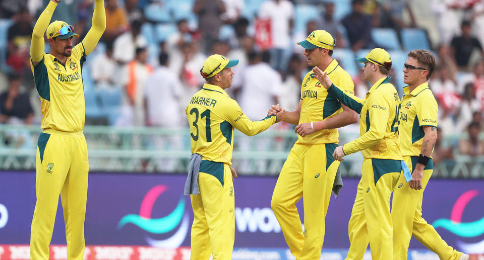 Seen here, Aussie players at the Cricket World Cup.