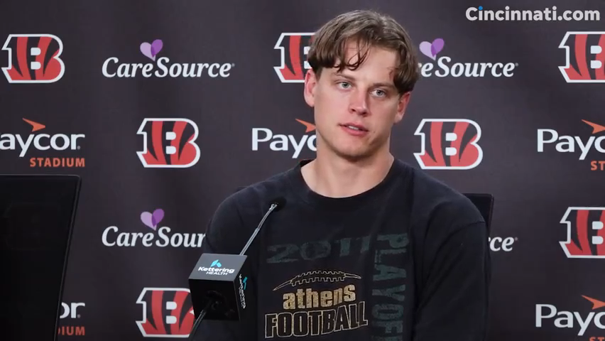 Joe Burrow met the media to discuss his new record-breaking contract  wearing an Athens High School football shirt. “I wanted to make sure I wore this shirt because this is kind of where it all started,” he said.