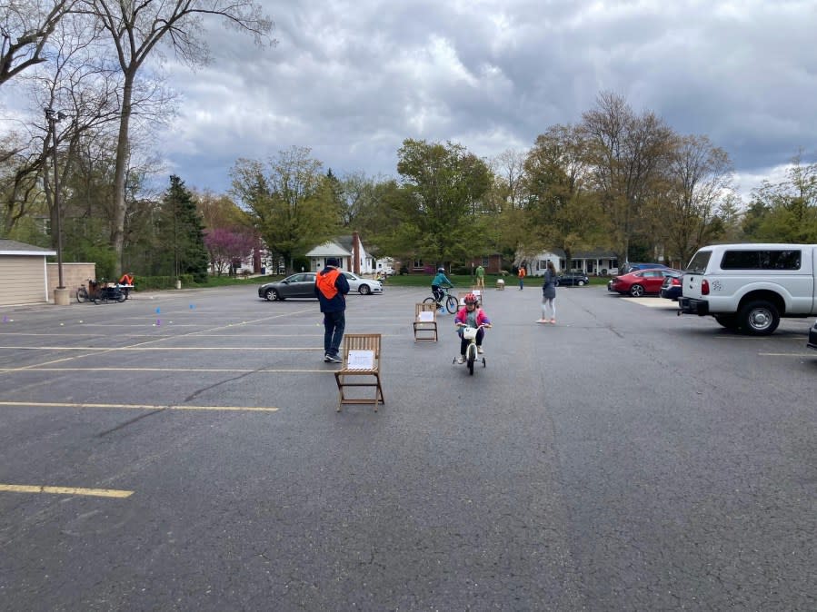 A bike rally in the Fulton Heights neighborhood. (Courtesy Earth Month GR)