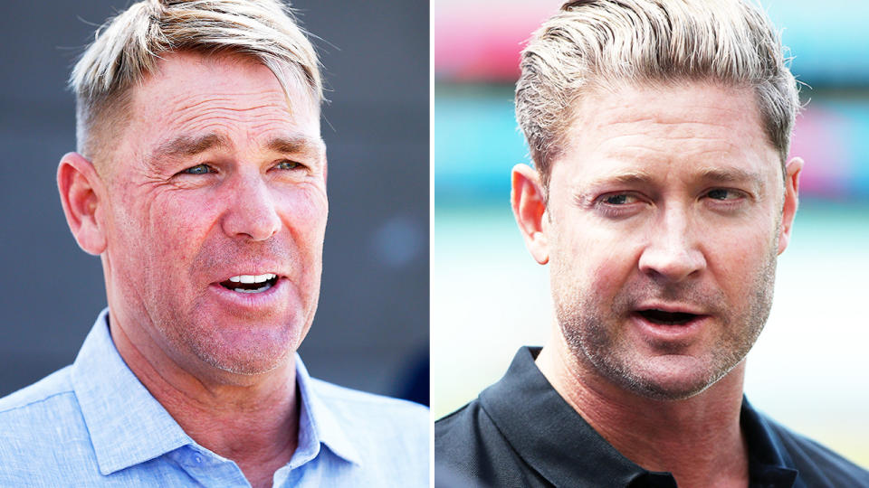 Michael Clarke, pictured here alongside Shane Warne.