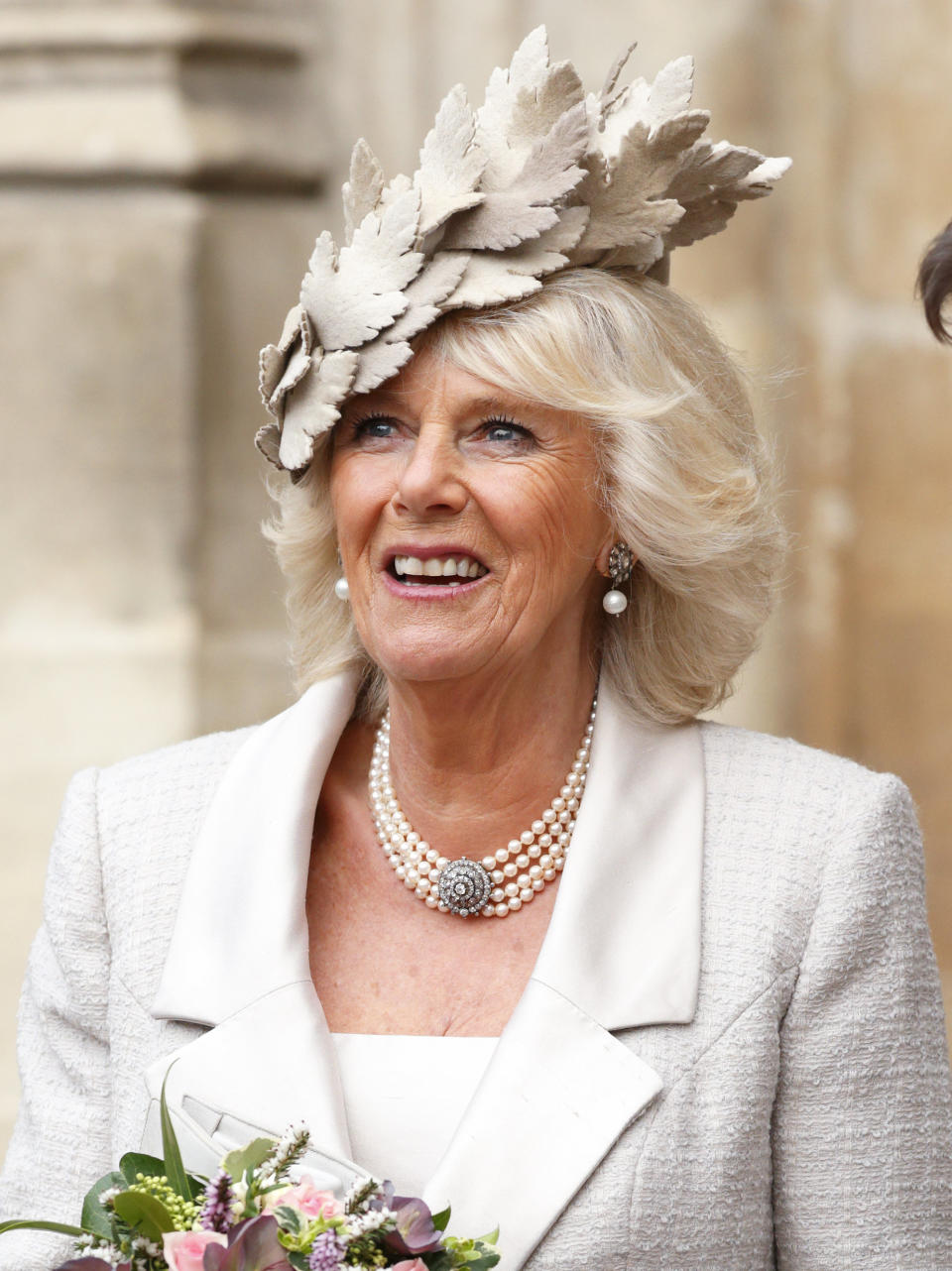 Camilla, Duchess of Cornwall, attends the Commonwealth Observance Service at Westminster Abbey on March 10, 2014, in London.