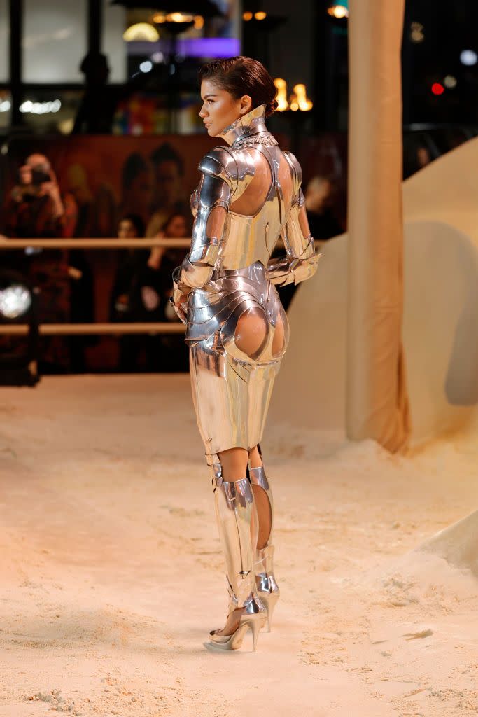 Zendaya Is Fierce and Futuristic in a Shiny Cutout Robot Suit for the ...