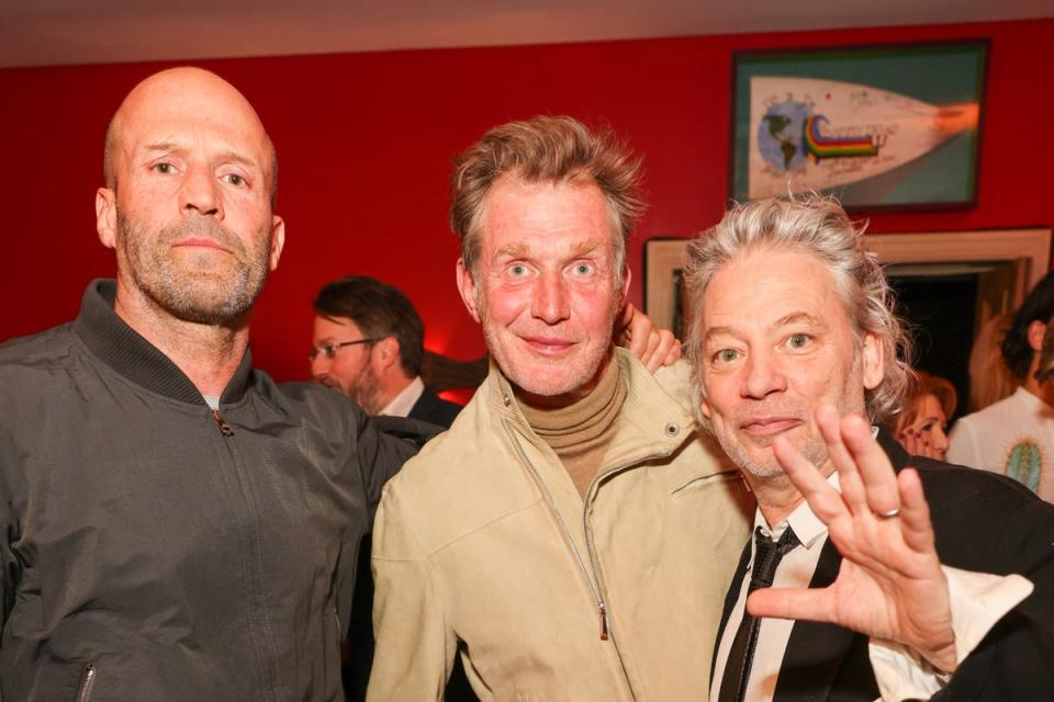 Friends reunited: Jason Statham, Jason Flemyng and Dexter Fletcher at the ‘Ghosted’ premiere in April (Getty Images)