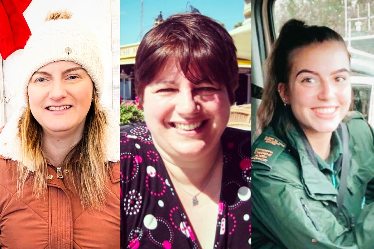 Left to right: Louise Murmut, Julie Montacute, and paramedic Rebecca McLellan (Supplied)