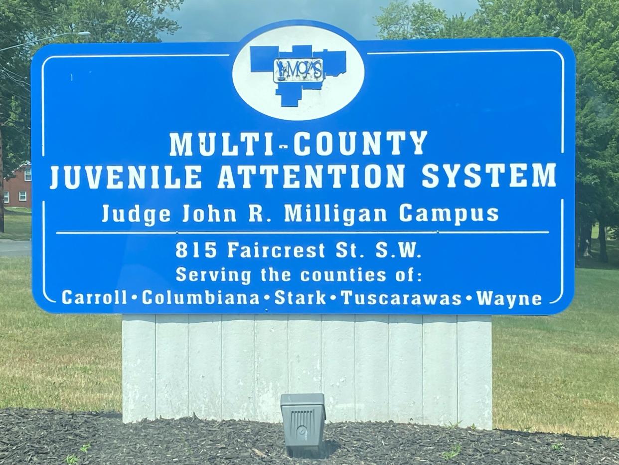 A sign outside the Multi-County Juvenile Attention System.