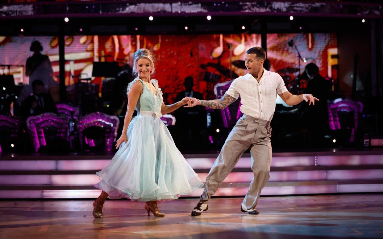 Helen Skelton and Gorka Márquez perform on the first live show of the 2022 Strictly Come Dancing - BBC/Guy Levy