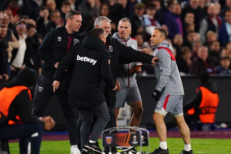 Billy McKinlay was sent off after clashing with the Bayer Leverkusen bench