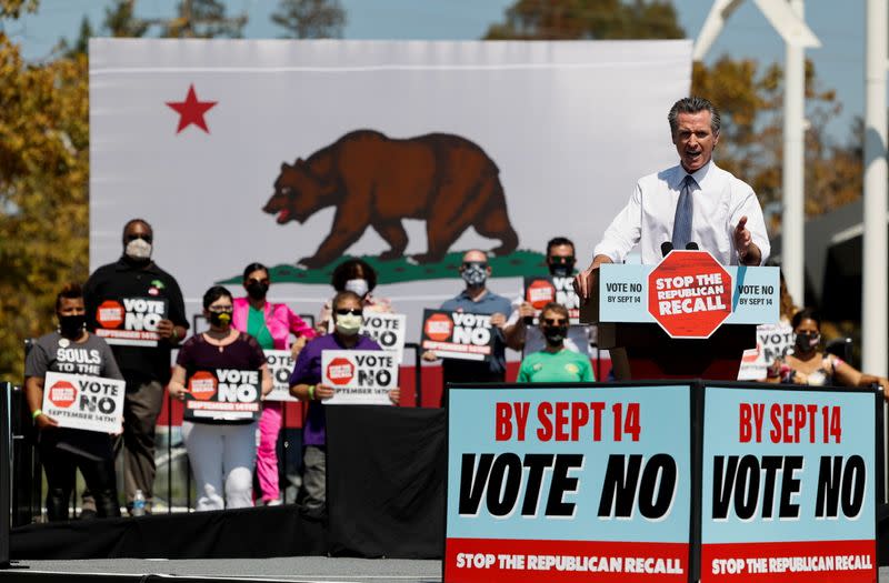 Governor Gavin Newsom's appearance in San Leandro, California