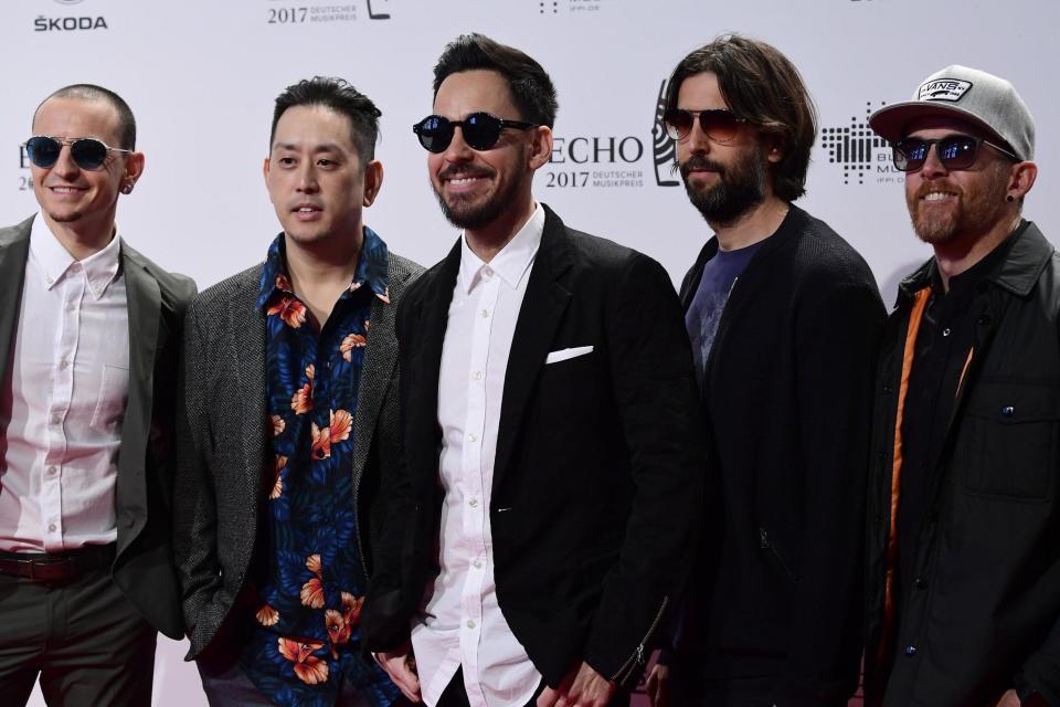 Linkin Park arriving for the 2017 Echo Music Awards in Berlin, on April 6, (AFP/Getty Images)