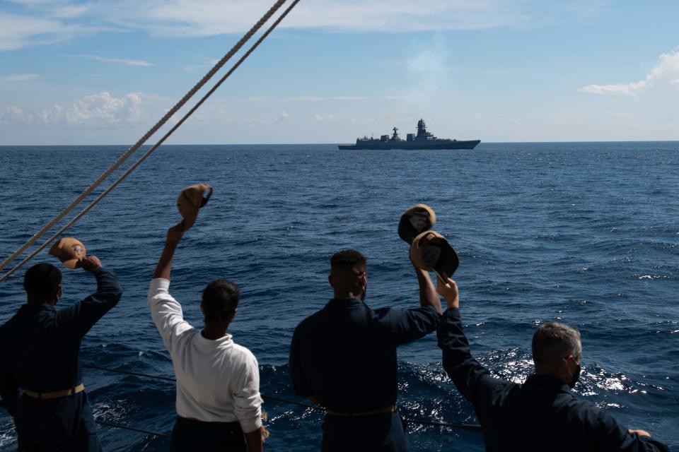 India Navy guided-missile cruiser Princeton destroyer Chennai