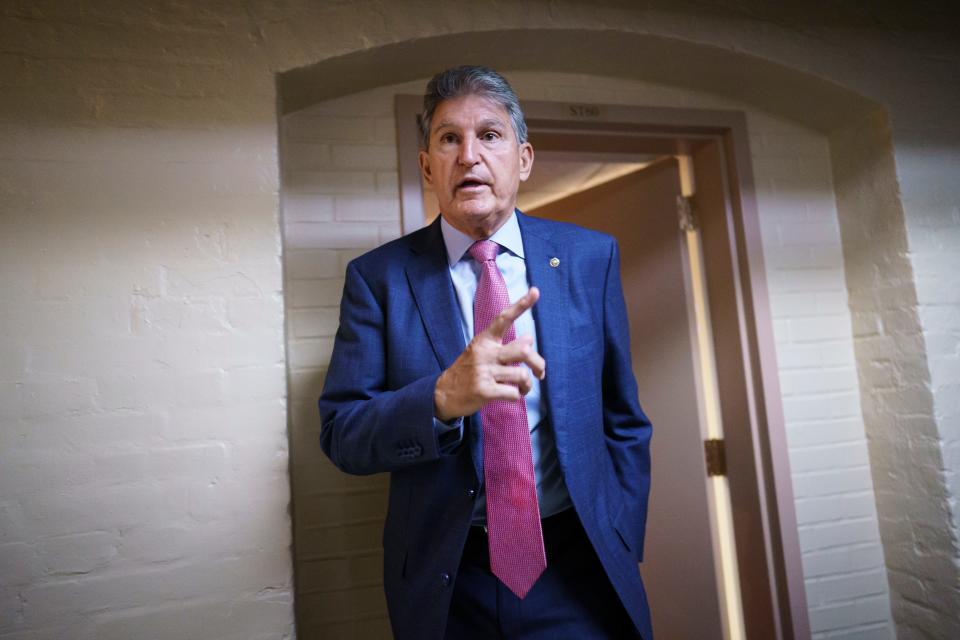 Sen. Joe Manchin, D-W.Va., at the Capitol on July 15, 2021.