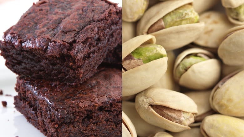 Brownies and pistachios 