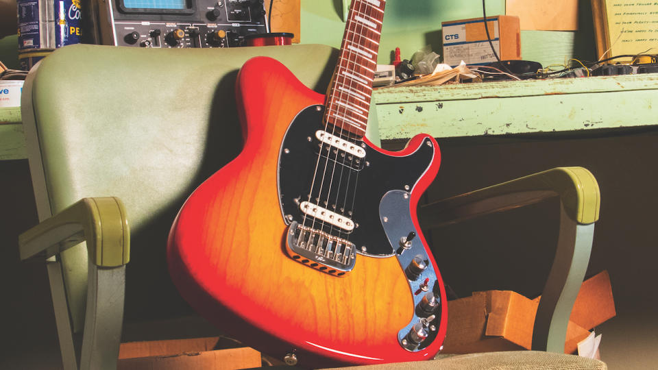 A G&L Espada HH guitar in a Cherryburst finish