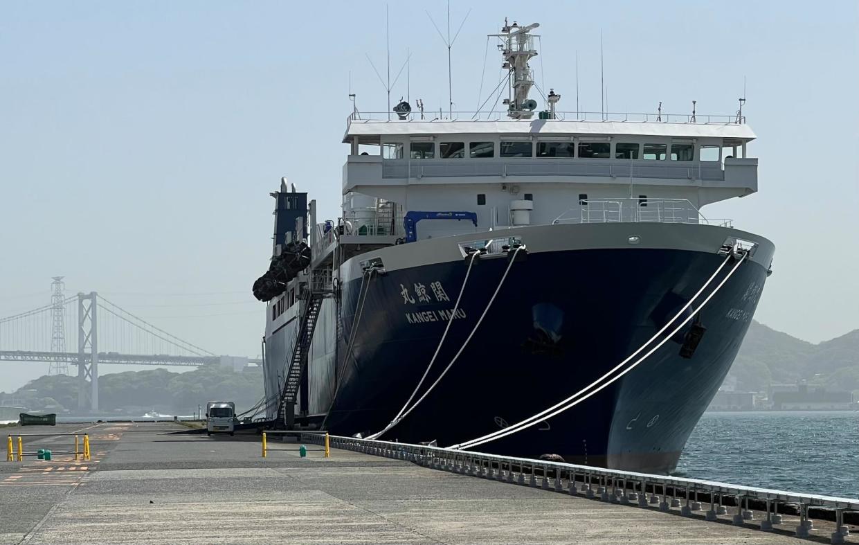 <span>The Kangei Maru’s range is fuelling speculation that Japan may be prepared to return to whaling in the Southern Ocean.</span><span>Photograph: Justin McCurry/The Guardian</span>