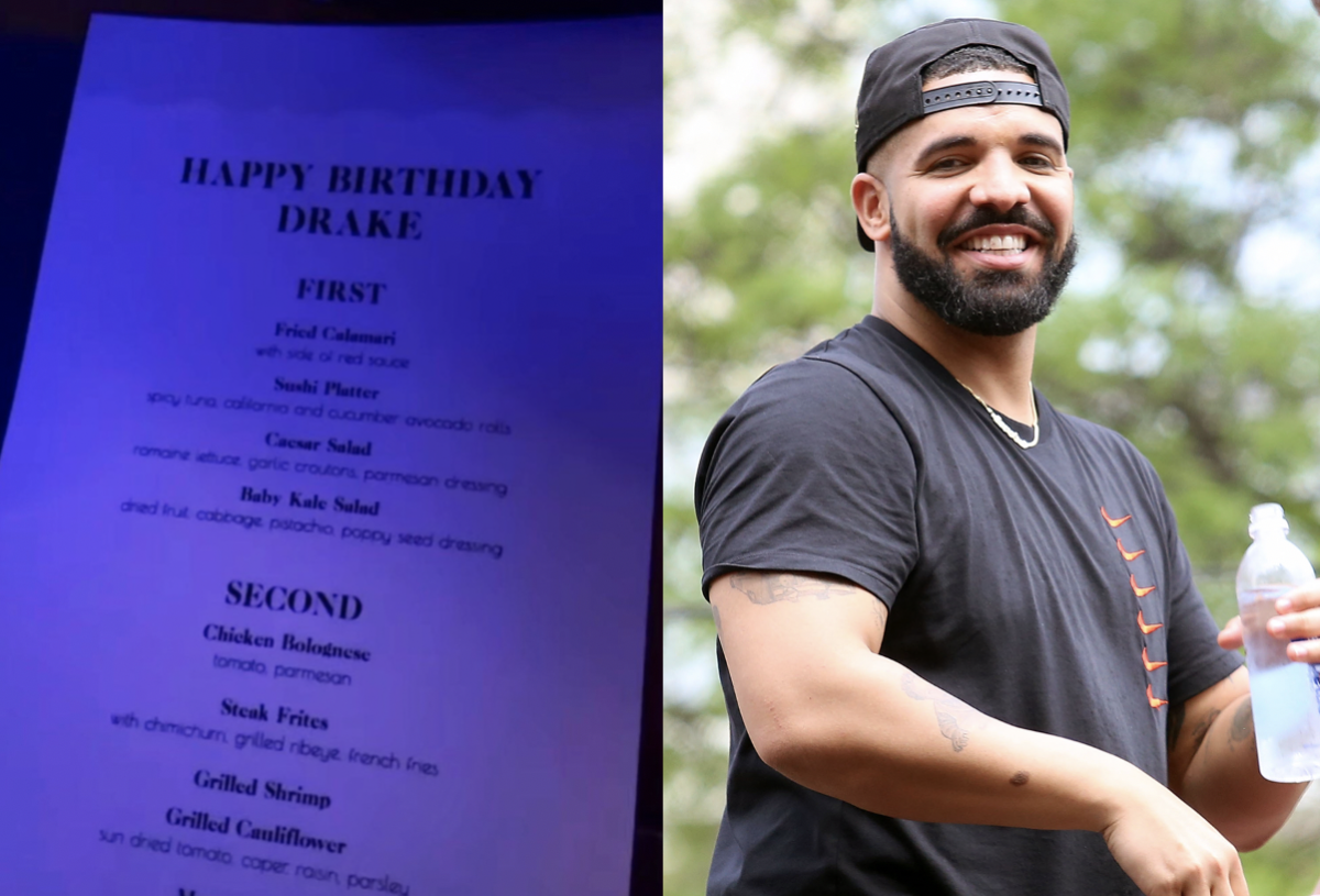 Drake, a known Scorpio, had the most insane menu at his birthday dinner