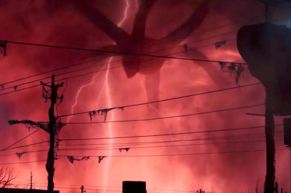 The Shadow Monster seen in the 'Upside Down,' or parallel universe, in "Stranger Things."