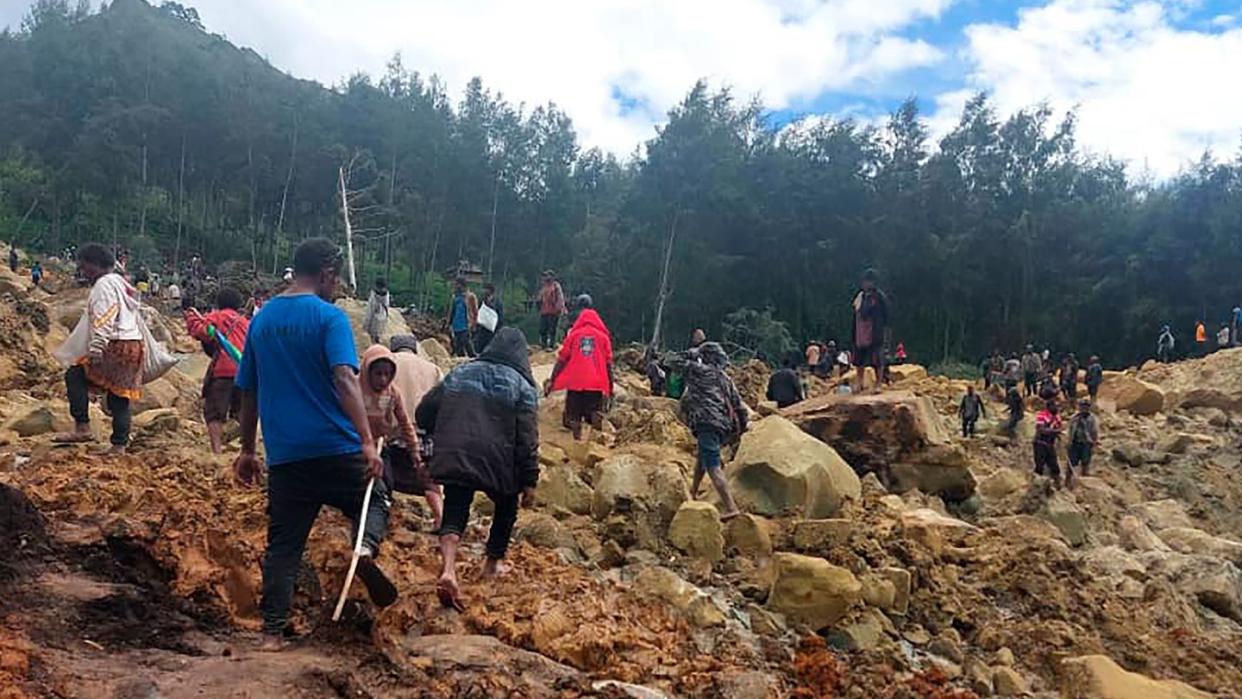 Das Ausmaß des Erdrutsches in Papua-Neuguinea ist verheerend. (Bild: dpa)