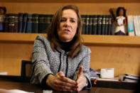 Independent pre-candidate for the presidential election 2018, Margarita Zavala, gestures during an interview with Reuters in Mexico City, Mexico January 16, 2018. REUTERS/Carlos Jasso