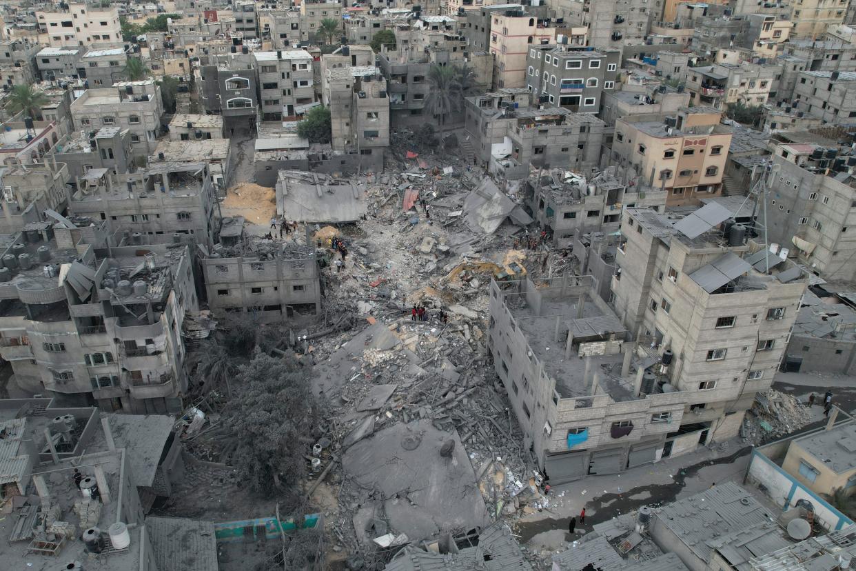 Israel intensified bombing in Gaza overnight (Copyright 2023 The Associated Press. All rights reserved.)