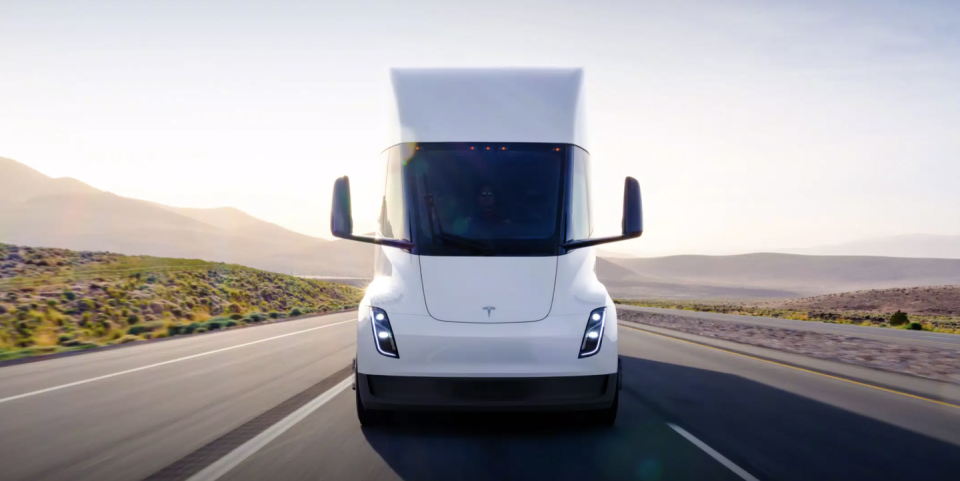 tesla semi truck front