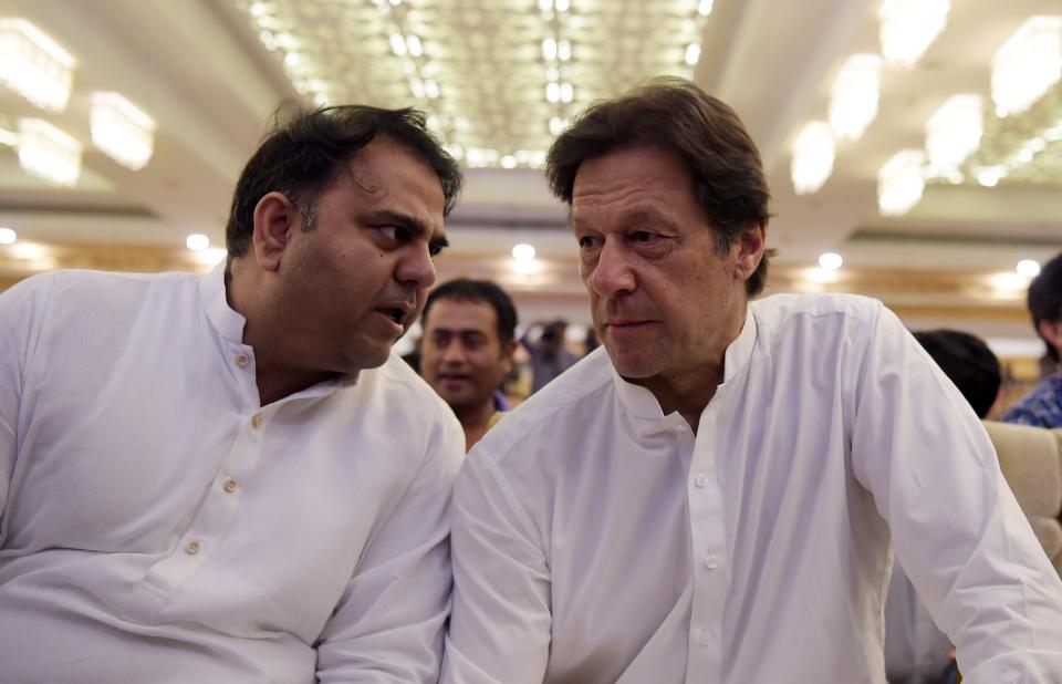 Fawad Chaudhry with Imran Khan