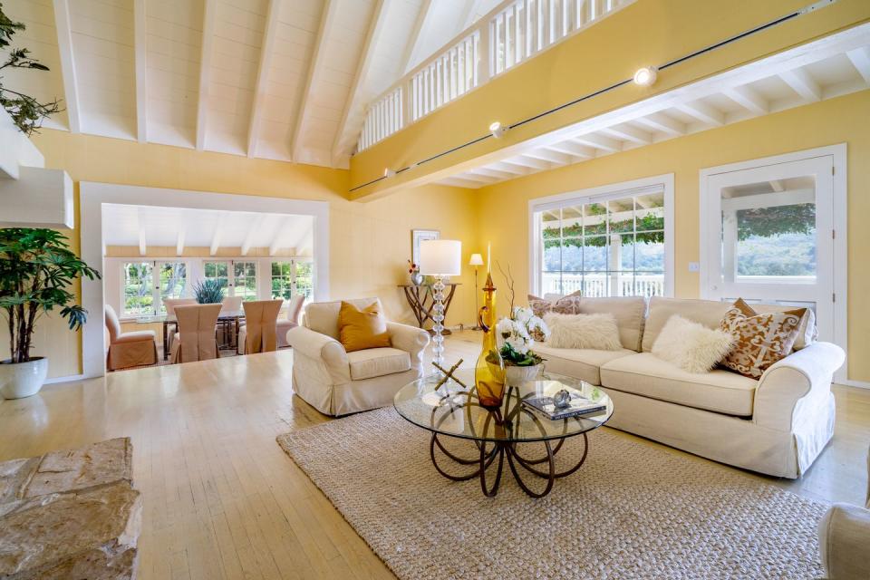 Lofted ceilings give the home an airy, spacious feel.
