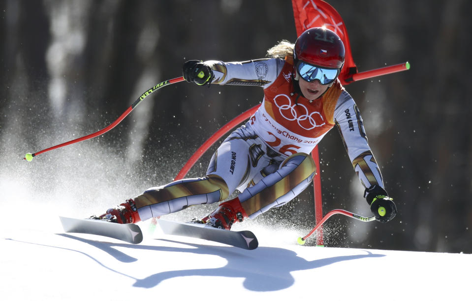 Ester Ledecka shocked everyone in the Super-G. (AP)