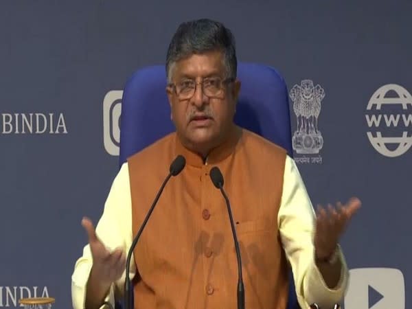 Union Minister Ravi Shankar Prasad during press conference in New Delhi on Monday. Photo/ANI