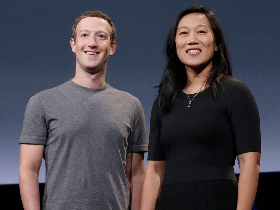 Mark Zuckerberg und Priscilla Chan. - Copyright: AP