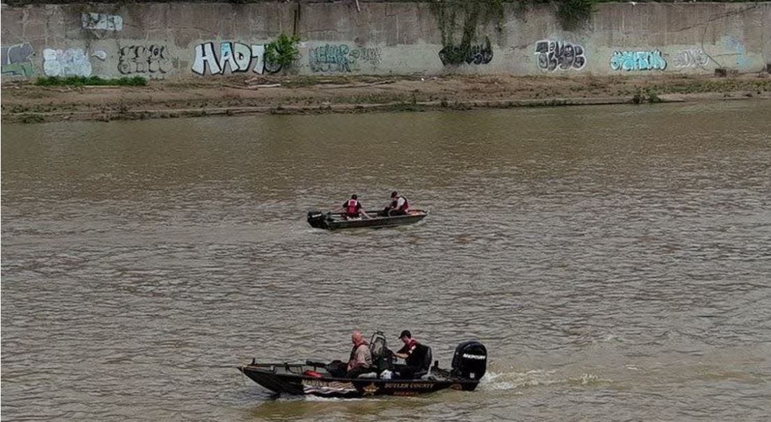 A man's body was pulled from the Great Miami River in Butler County on Thursday, police said.
