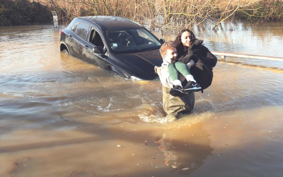 Jamie Pierce rescued a woman whose car was floating in four foot of water in Essex