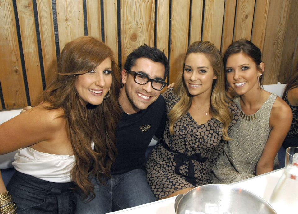 Dan Levy and the cast from "The Hills"