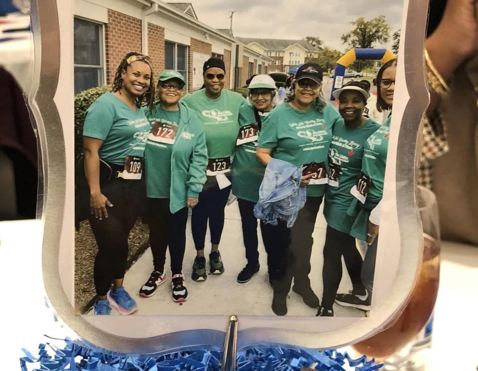 Petersburg Chapter of The Links, Inc. members at Bridging the Gap Joy Run/Walk at Tabernacle Community Life Center in 2023.