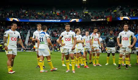 Rugby Union - ASM Clermont Auvergne v RC Toulon - European Rugby Champions Cup Final - Twickenham Stadium, London, England - 2/5/15 ASM Clermont Auvergne players look dejected after losing the final Action Images via Reuters / Andrew Couldridge