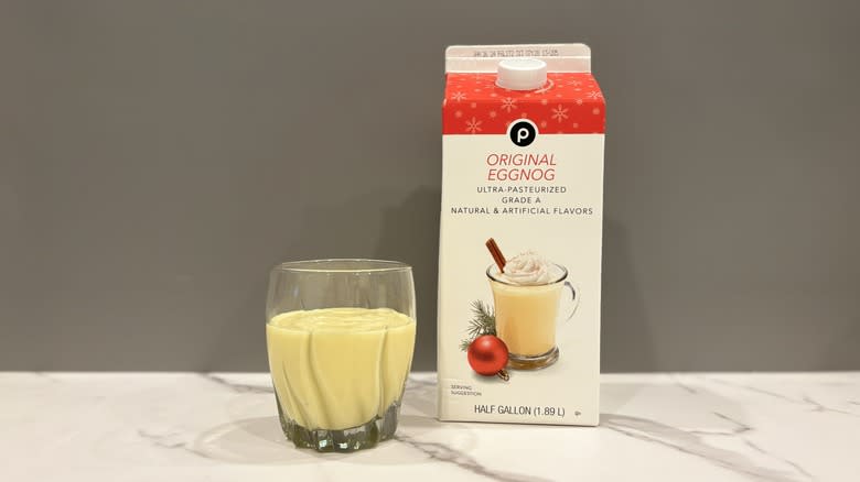 Publix Eggnog in a glass