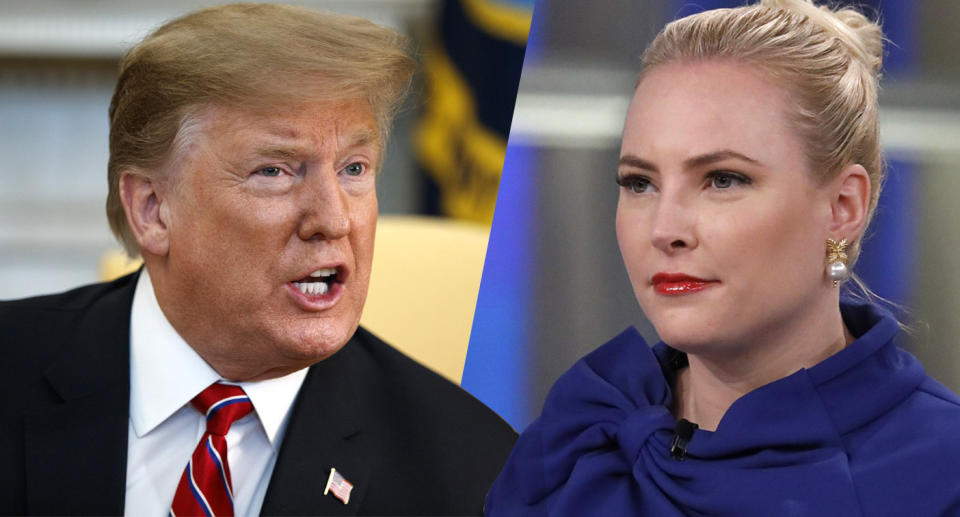 President Trump and Meghan McCain. (Photos: Evan Vucci/AP, Heidi Gutman/ABC via Getty Images)