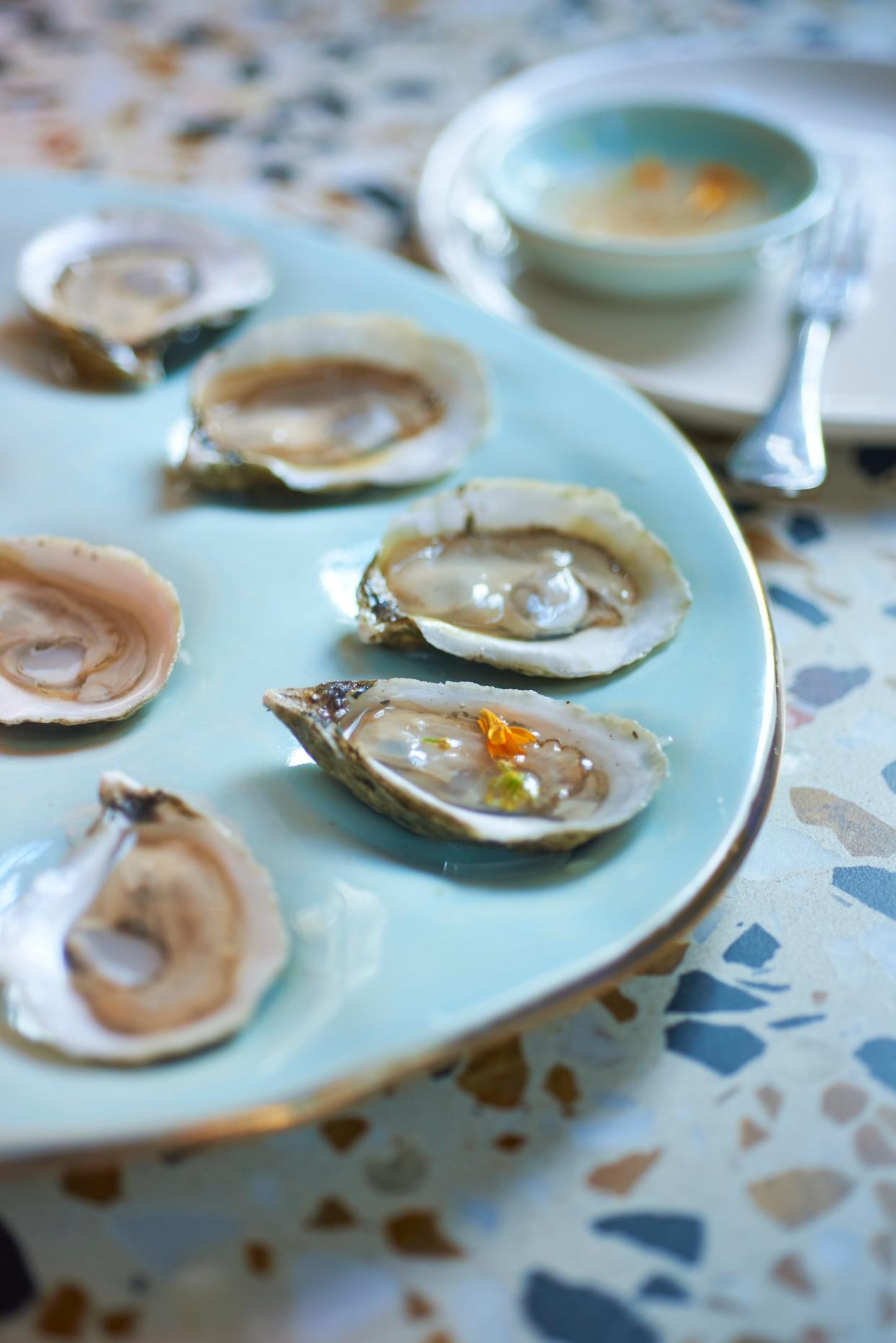 A selection of raw oysters from Seabird restaurant.