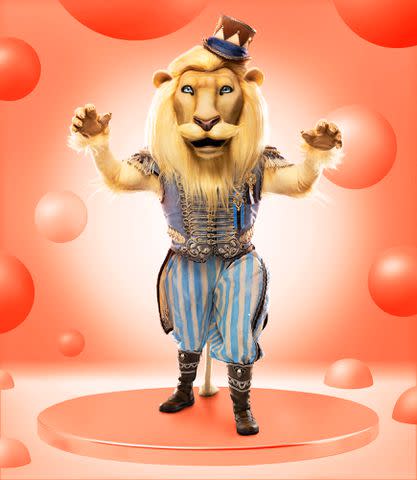 <p>Michael Becker/FOX</p> Sir Lion on 'The Masked Singer'