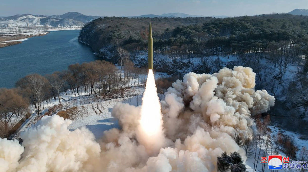 Hypersonic missile trial in North Korea. Photo: KCNA.KP