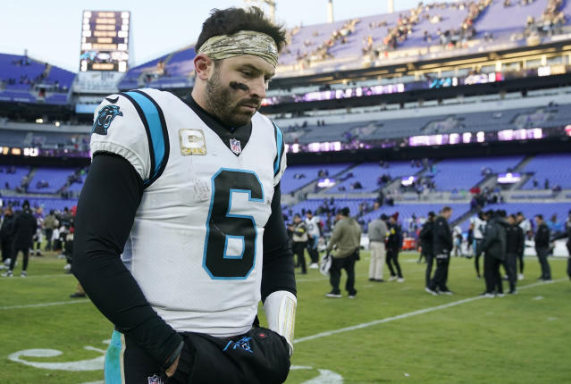 Panthers bench Mayfield; Darnold to start at QB vs Broncos