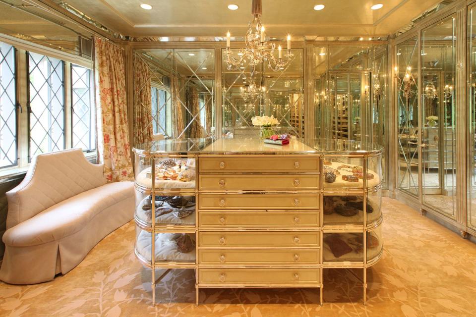 An ultimate dressing room with luxurious touches