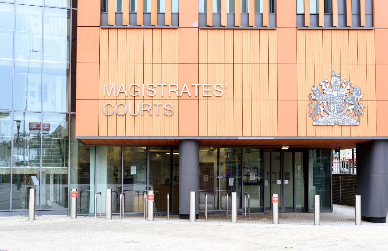 Exterior shot of the Colchester Magistrates Law Court in Essex England with nobody