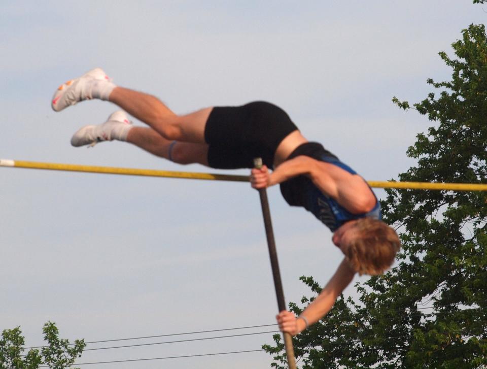 LaVille Lincoln Hulsey vaults over the bar during a recent competition.