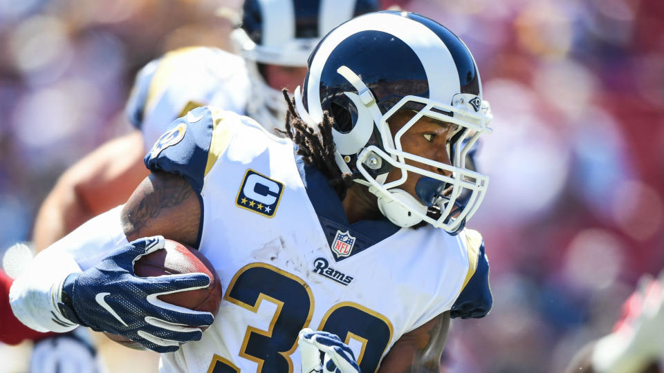 Todd Gurley fantasy owners might need a Plan B on Sunday (AP)