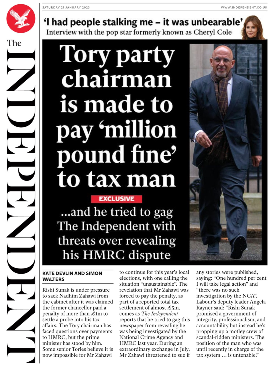 Zahawi tried to stop this publication from exposing the investigation by threatening to sue if the information was published (The Independent)