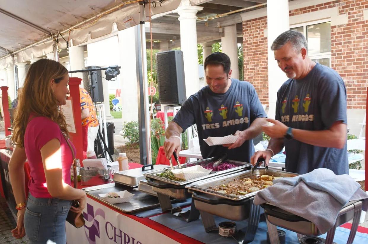 As a cultural hub, the center hosts events such as “Men Who Cook & Men Who Mix” coming up May 4. “Men Who Cook & Men Who Mix” is “community favorite” fundraiser that was implemented to attract a younger audience to River Oaks Square Arts Center in downtown Alexandria. Men are invited to prepare culinary dishes or drink recipes. About 500 people attend each year and it continues to grow.