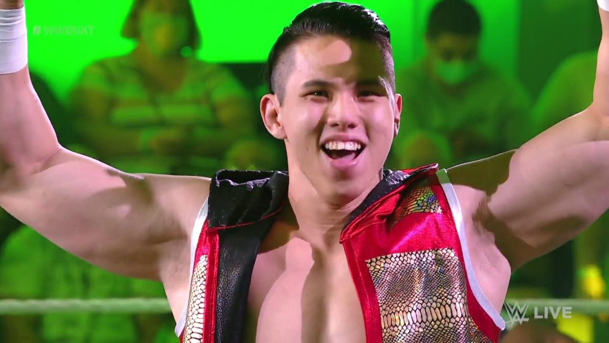 Sean Tan makes his WWE NXT debut as Dante Chen. (PHOTO: Twitter/NXT)